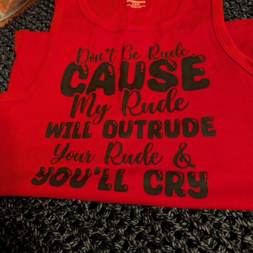 Red Graphic Kids Tank Top